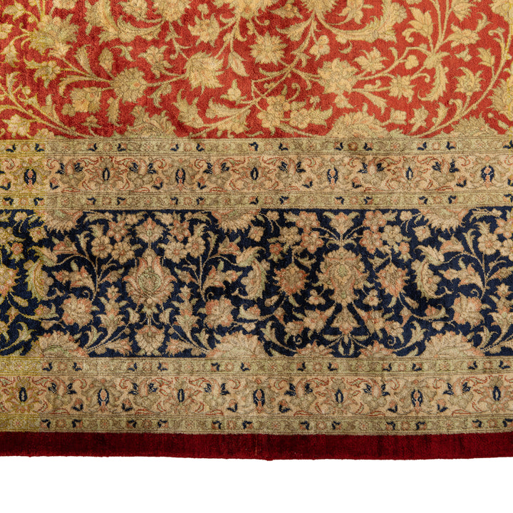 Antique Persian, Red Silk Qum Rug - 8'10" x 11'10" Default Title