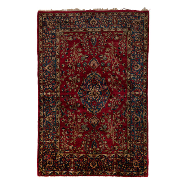 Antique Persian, Silk Kashan Rug - 3' x 5' Default Title