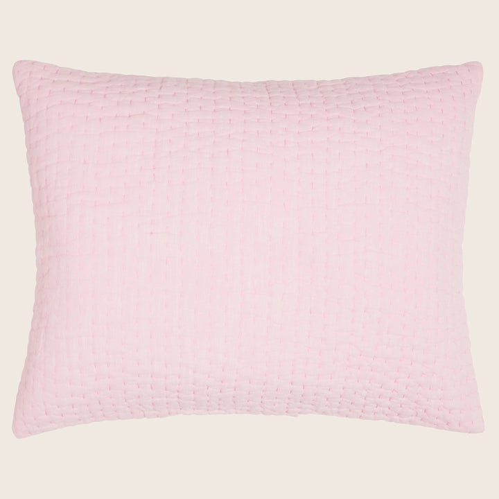 Vivada Woven Coverlet & Sham, Blush Pillow Sham / Standard