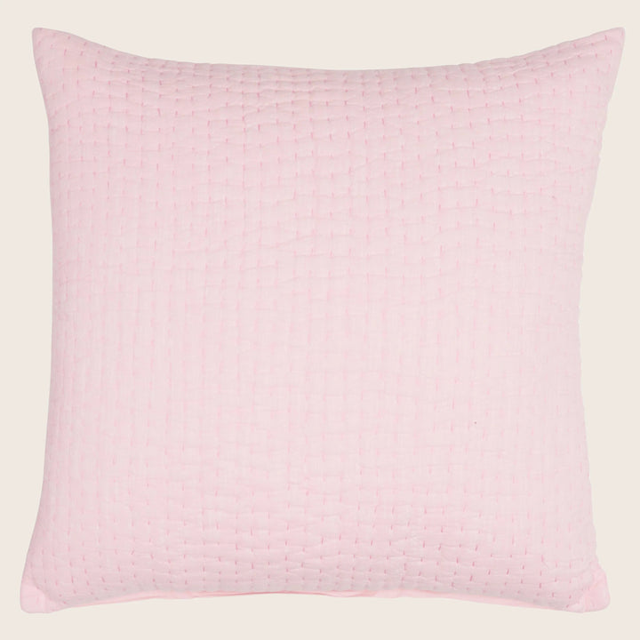 Vivada Woven Coverlet & Sham, Blush Pillow Sham / Euro