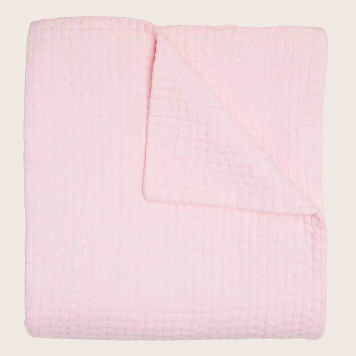 Vivada Woven Coverlet & Sham, Blush Coverlet / Twin