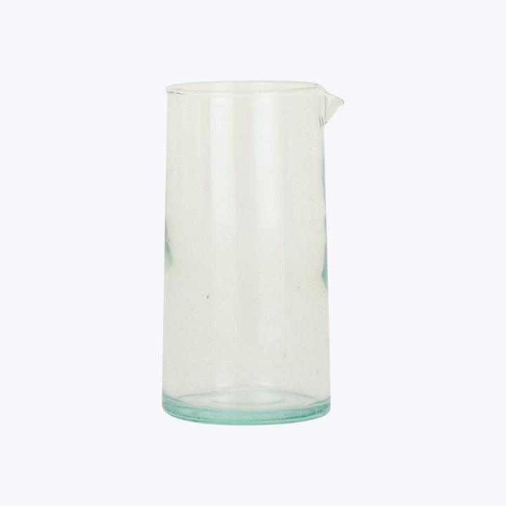Transparent glass beaker with pouring lip, likely made of borosilicate.
