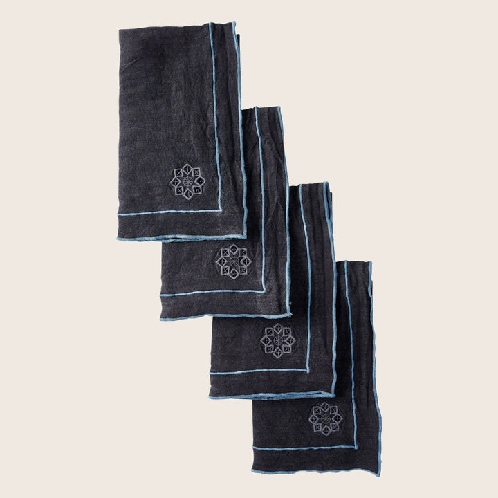 Day for Night Napkins Ink on Slate