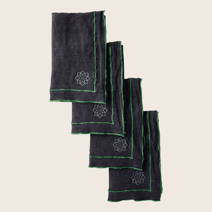 Day for Night Napkins Clover on Slate