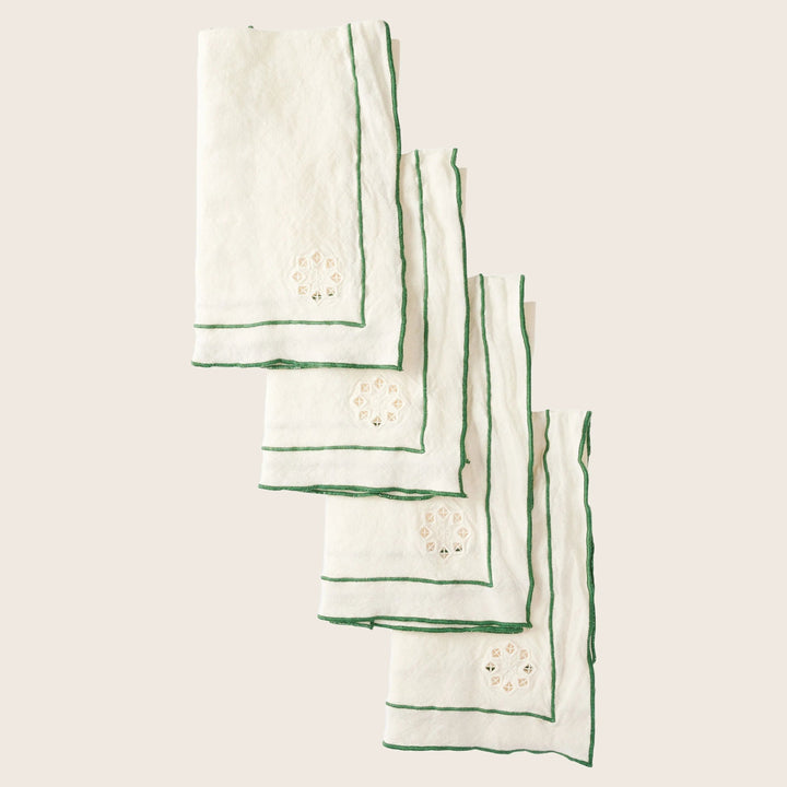 Day for Night Napkins Clover on Cream