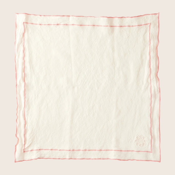 Day for Night Napkins Peony on Cream