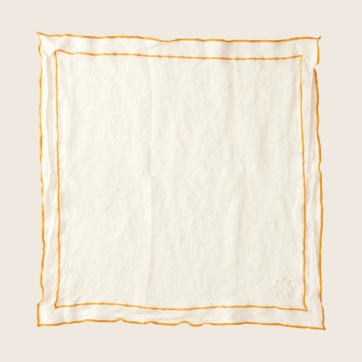 Day for Night Napkins Marigold on Cream