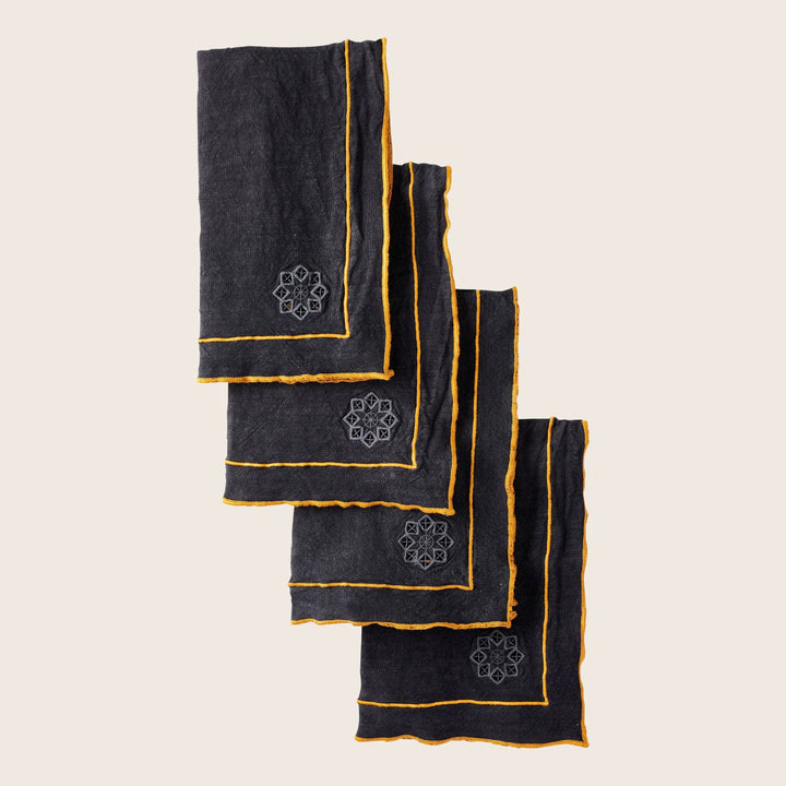 Day for Night Napkins Marigold on Slate