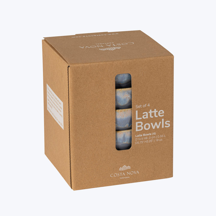 Cardboard box with 'Set of 4 Latte Bowls' by COSTA NOVA