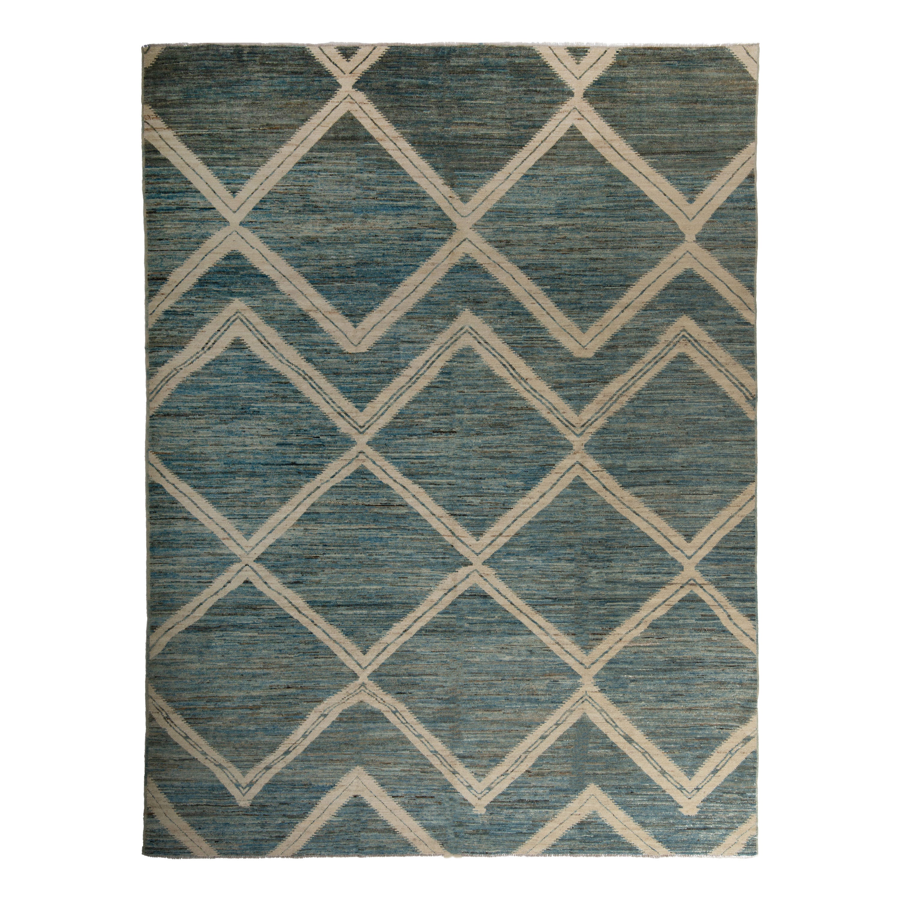 Zameen Patterned Modern Wool Rug - 9'3" x 12'2" Default Title