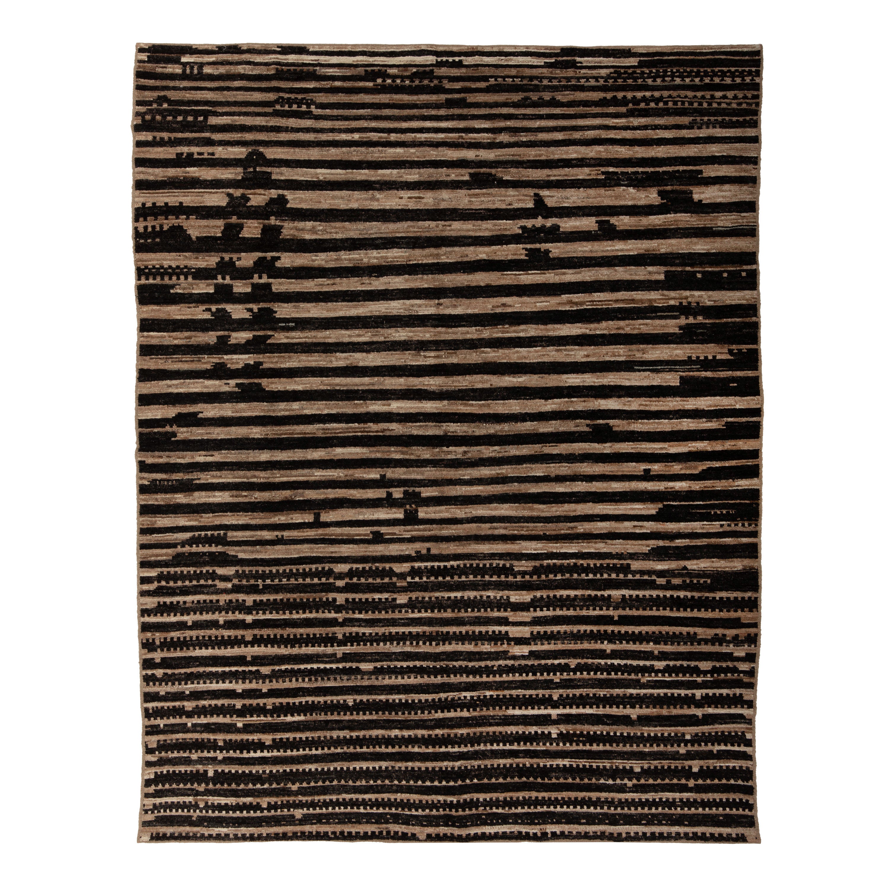 Sweet Water Decor Horizontal Striped Tea Towel- Six Stripes - Black