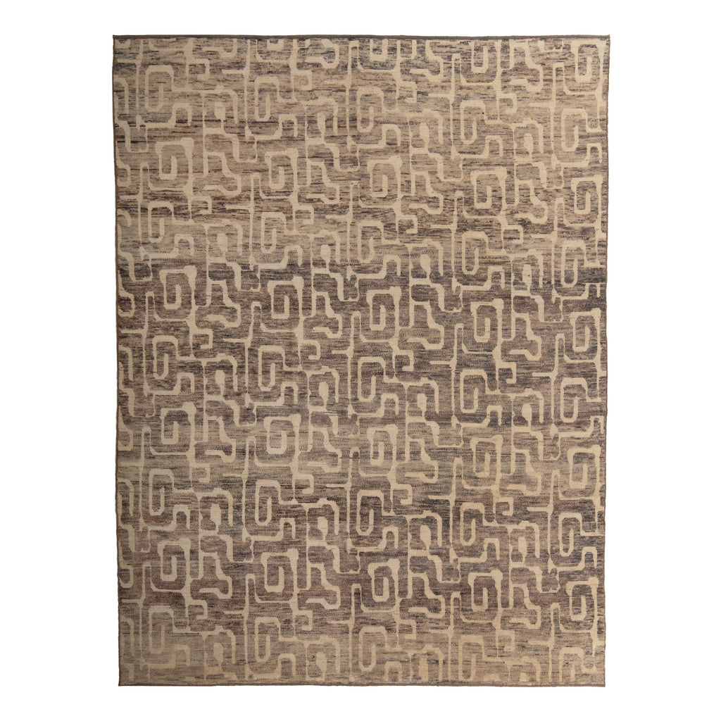 Zameen Patterned Modern Wool Rug - 9' x 11'9" Default Title