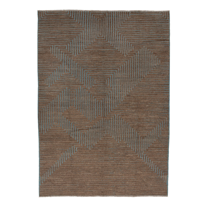 Zameen Patterned Modern Wool Rug - 6'5" x 9'3" Default Title