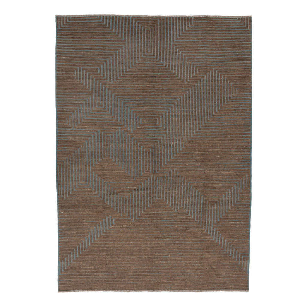 Zameen Patterned Modern Wool Rug - 6'5" x 9'3" Default Title