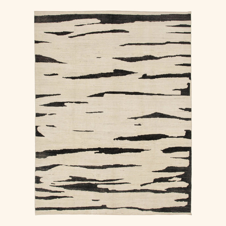 Zameen Multi Abstract Modern Wool Rug - 9'5" x 11'11" Default Title