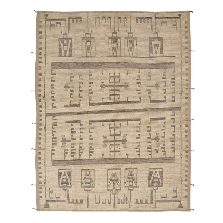 Zameen Patterned Modern Wool Rug - 11' x 14' Default Title