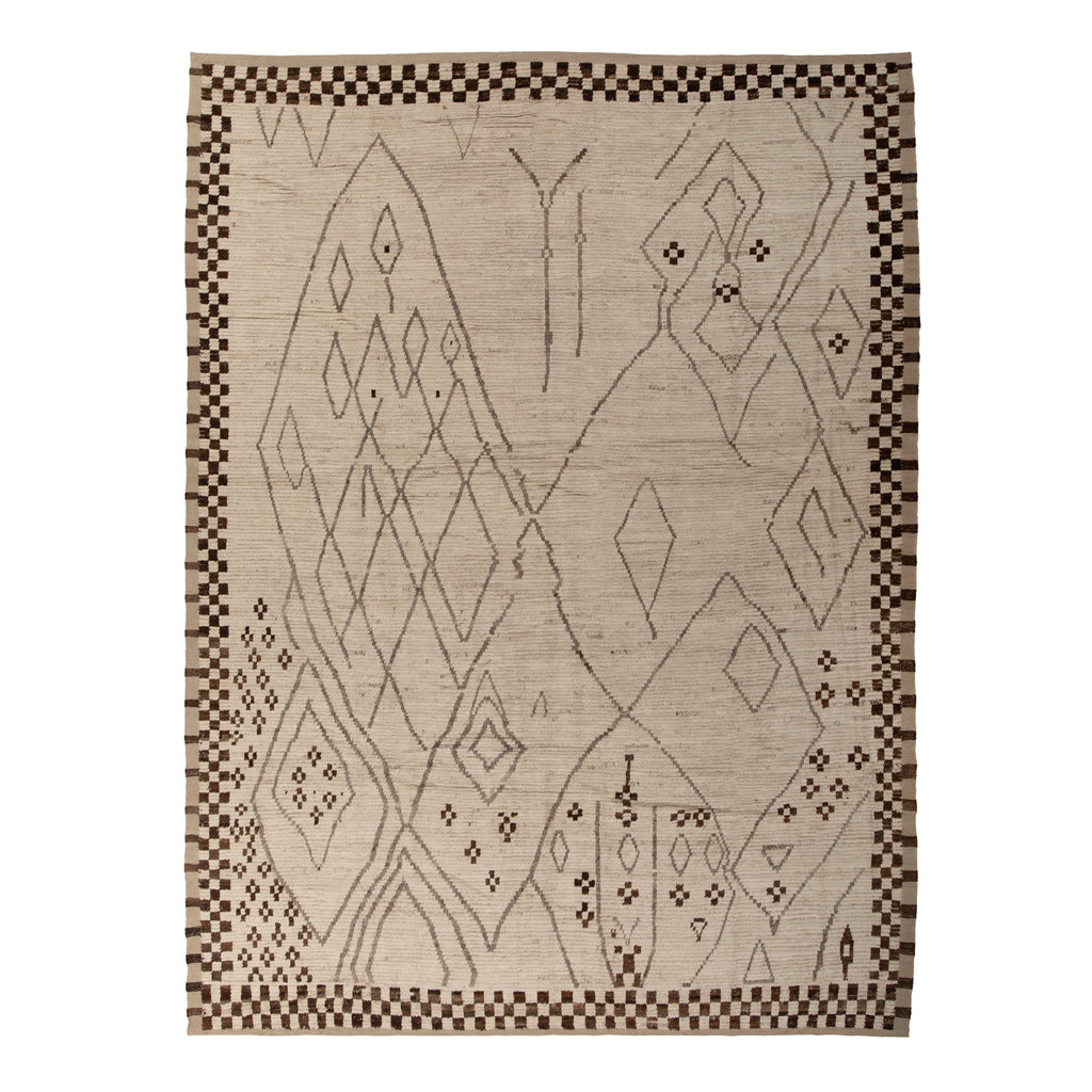 Zameen Patterned Modern Wool Rug - 10'1" x 13'10" Default Title