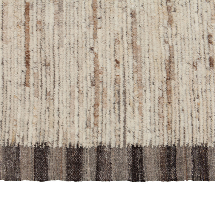 Zameen Modern Geometric Bordered Wool Rug - 9'7" x 11'11" Default Title