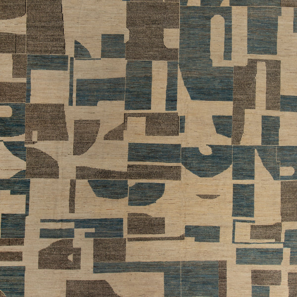 Zameen Patterned Modern Wool Rug - 12'5" x 15'5" Default Title