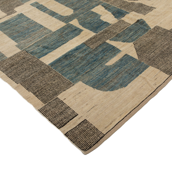 Zameen Patterned Modern Wool Rug - 12'5" x 15'5" Default Title