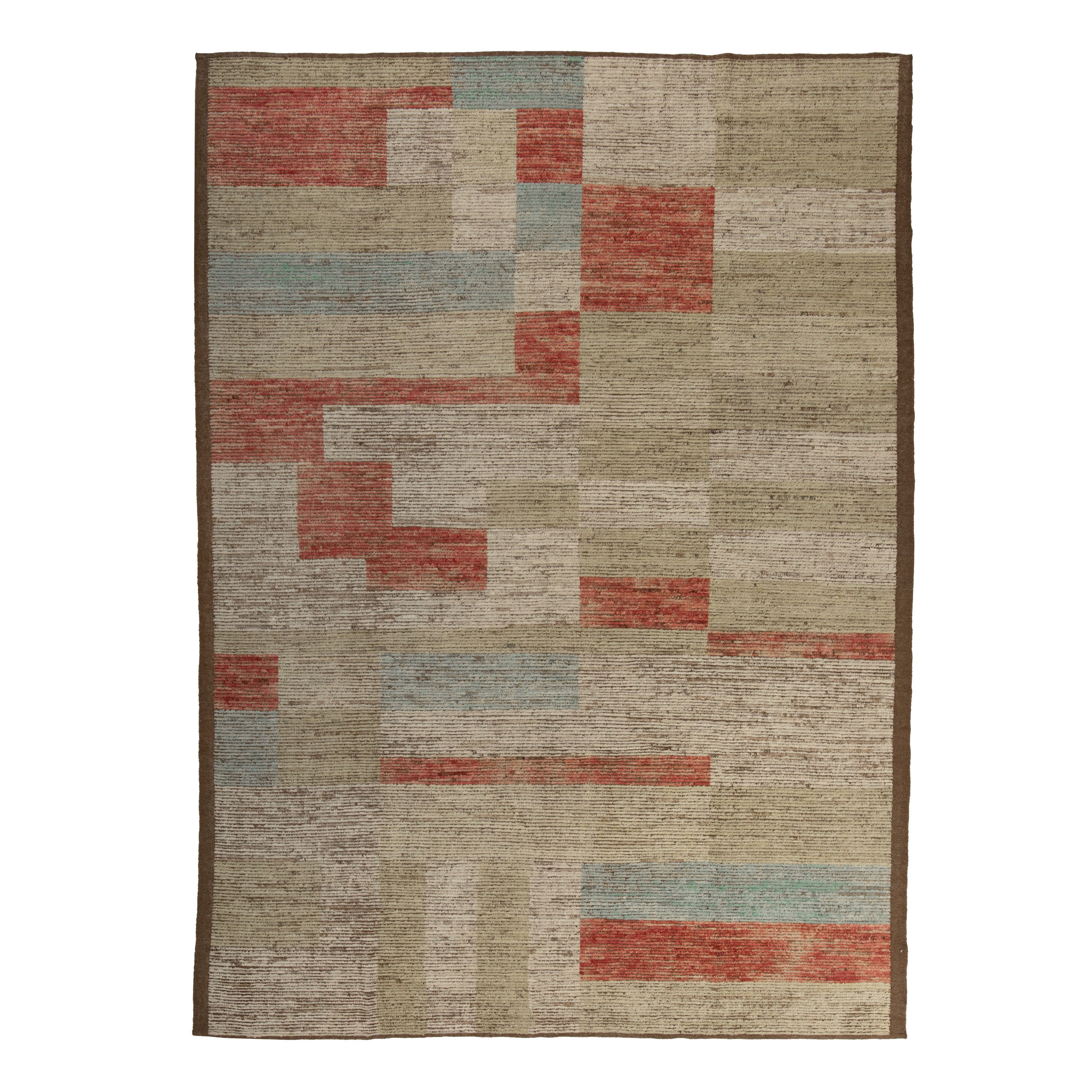 Zameen Patterned Modern Wool Rug - 8'11" x 12'2" Default Title