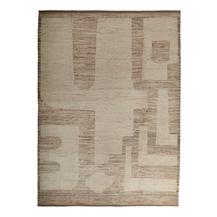 Zameen Patterned Modern Wool Rug - 9'1" x 12'11" Default Title