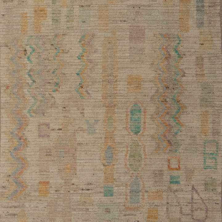 Zameen Patterned Modern Wool Rug - 4'1" x 13' Default Title