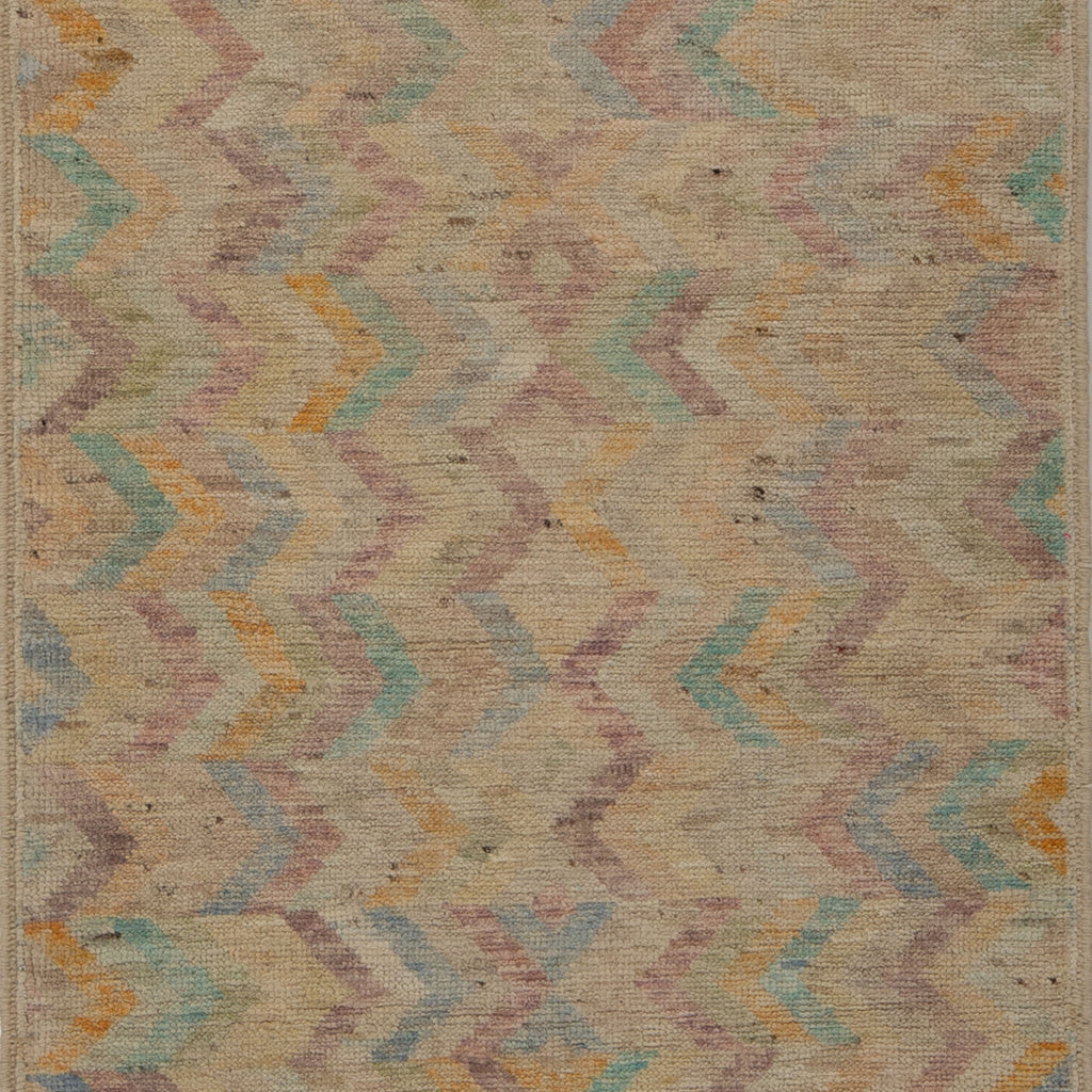 Zameen Patterned Modern Wool Rug - 2'10" x 12'11" Default Title