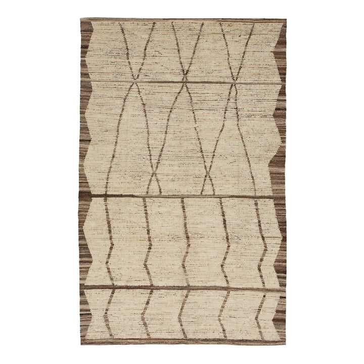 Zameen Patterned Modern Wool Rug - 6'9" x 10'6" Default Title
