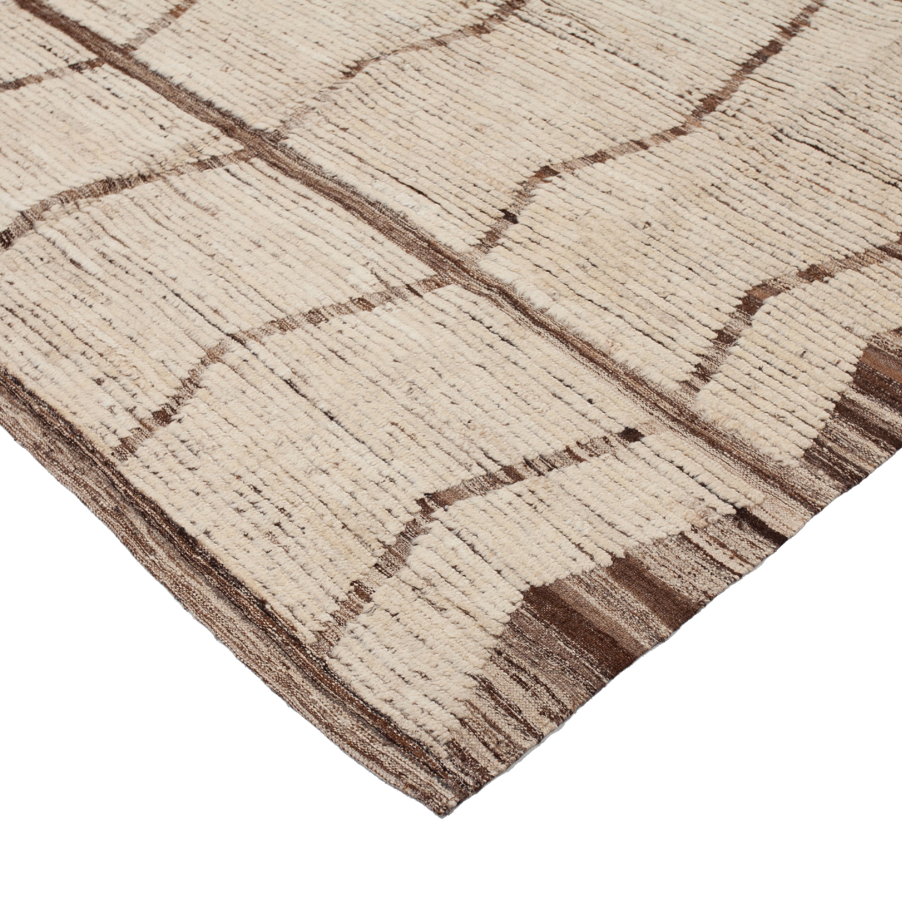 Zameen Patterned Modern Wool Rug - 6'9" x 10'6" Default Title