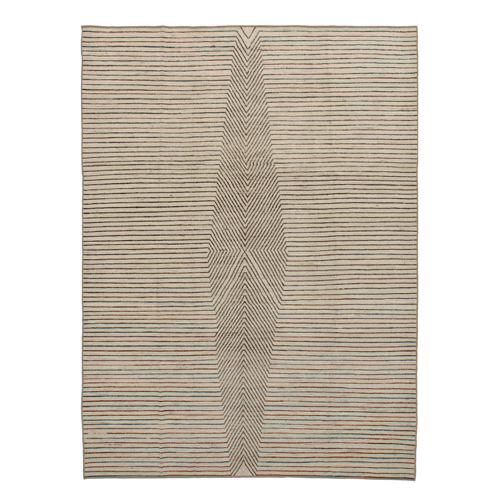 Zameen Patterned Modern Wool Rug - 9'5" x 12'3" Default Title