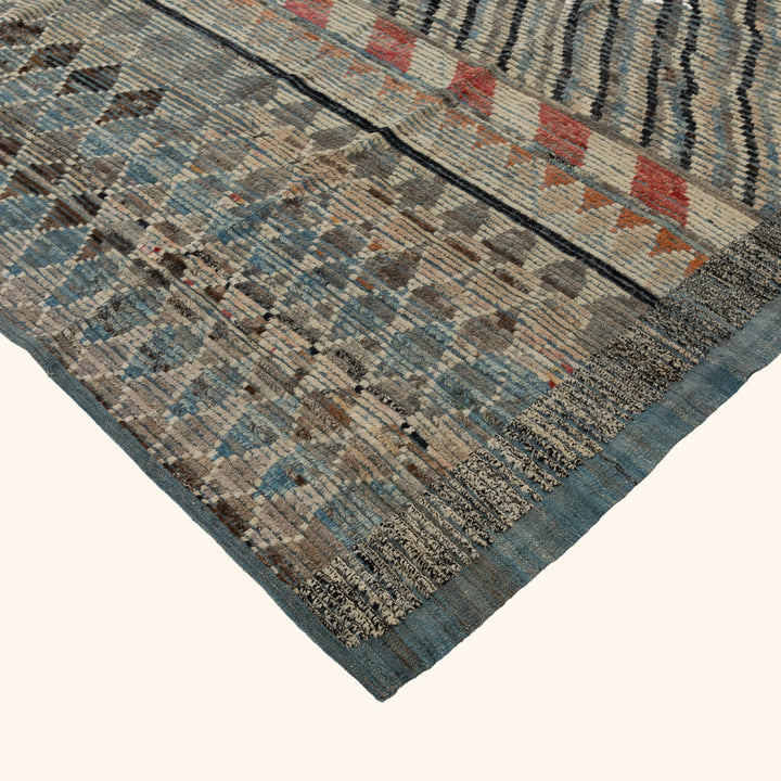 Zameen Patterned Modern Wool Rug - 11'3" x 12'6" Default Title