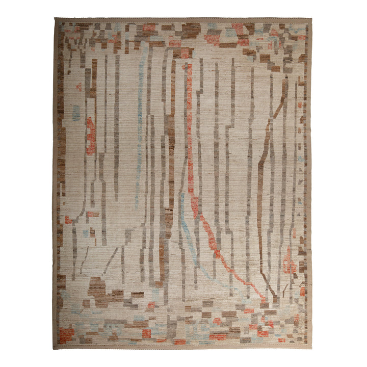 Zameen Patterned Modern Wool Rug - 9'9" x 12' Default Title