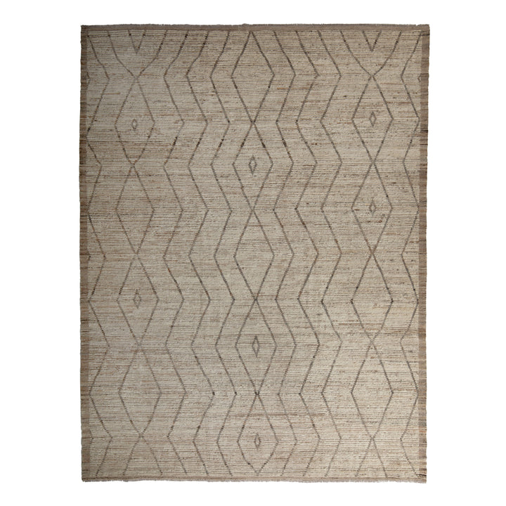 Zameen Patterned Modern Wool Rug - 9'5" x 12' Default Title