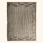 Zameen Patterned Modern Wool Rug - 9'4" x 12'8" Default Title