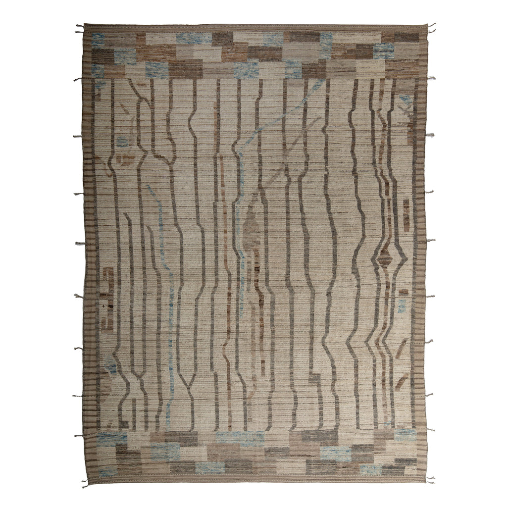 Zameen Patterned Modern Wool Rug - 9'4" x 12'8" Default Title