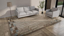 Brown Zameen Transitional Wool Rug - 9'4" x 12'8"