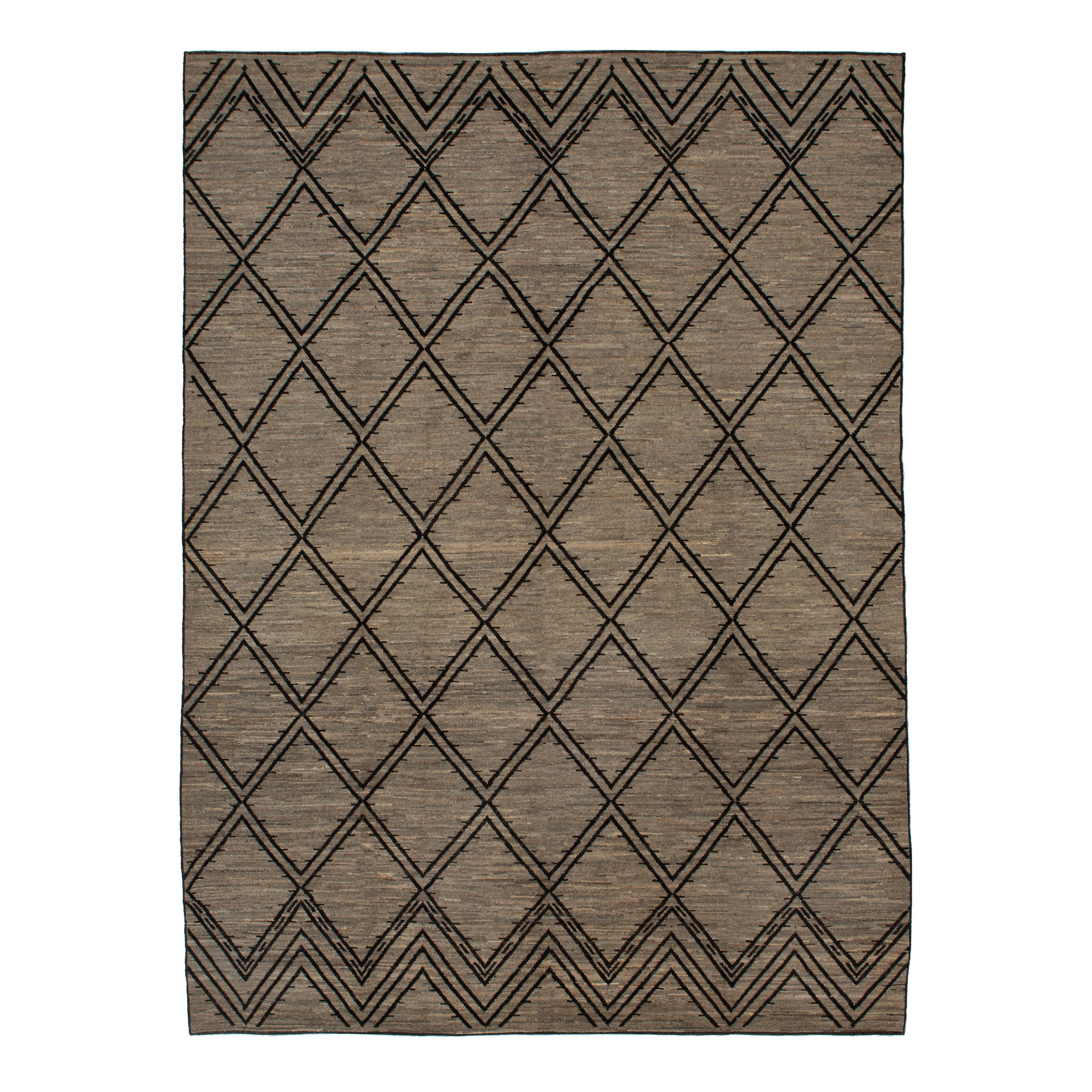 Zameen Patterned Modern Wool Rug - 10' x 13'10" Default Title