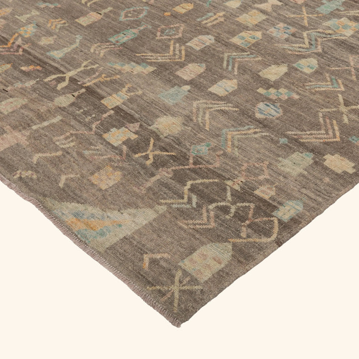 Zameen Patterned Modern Wool Rug - 6'8" x 9'9" Default Title