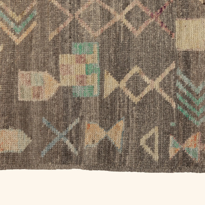 Zameen Patterned Modern Wool Rug - 6'8" x 9'9" Default Title