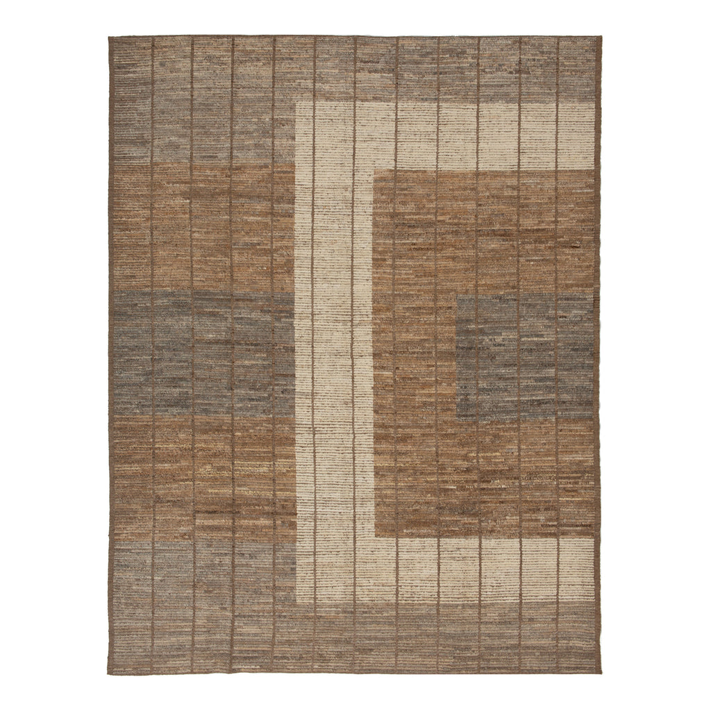 Zameen Patterned Modern Wool Rug - 9'5" x 12' Default Title