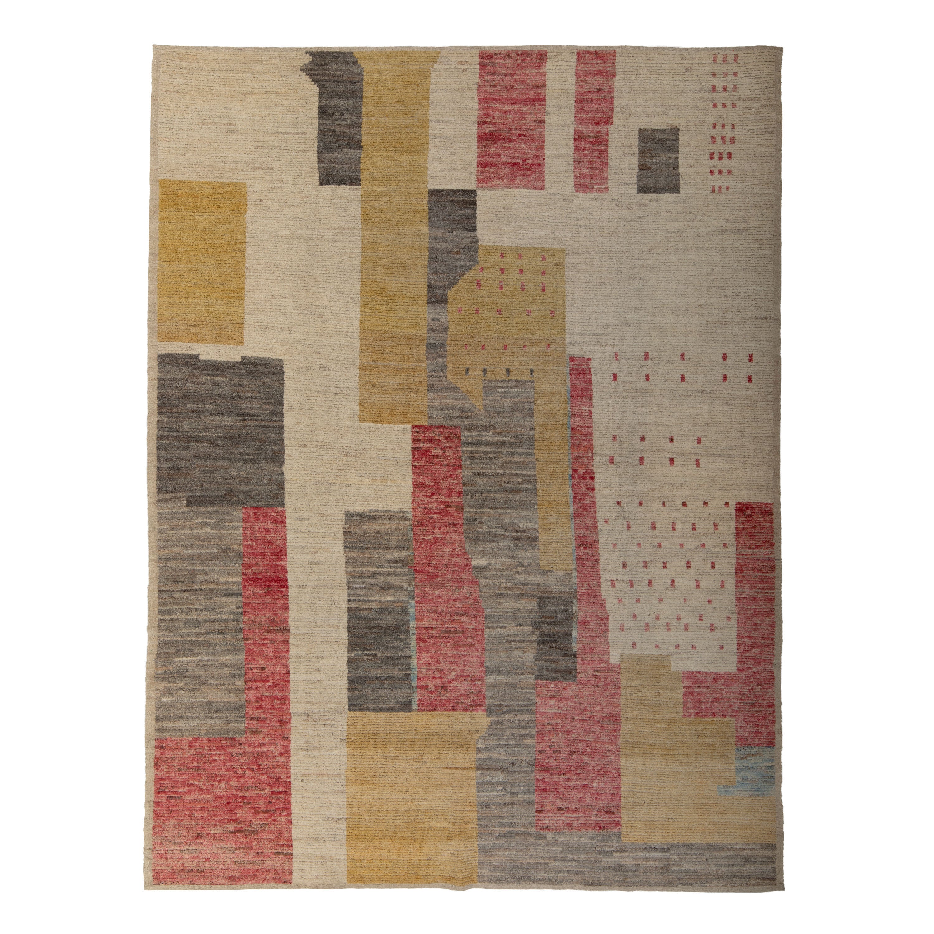 Zameen Patterned Modern Wool Rug - 9'2" x 12'2"