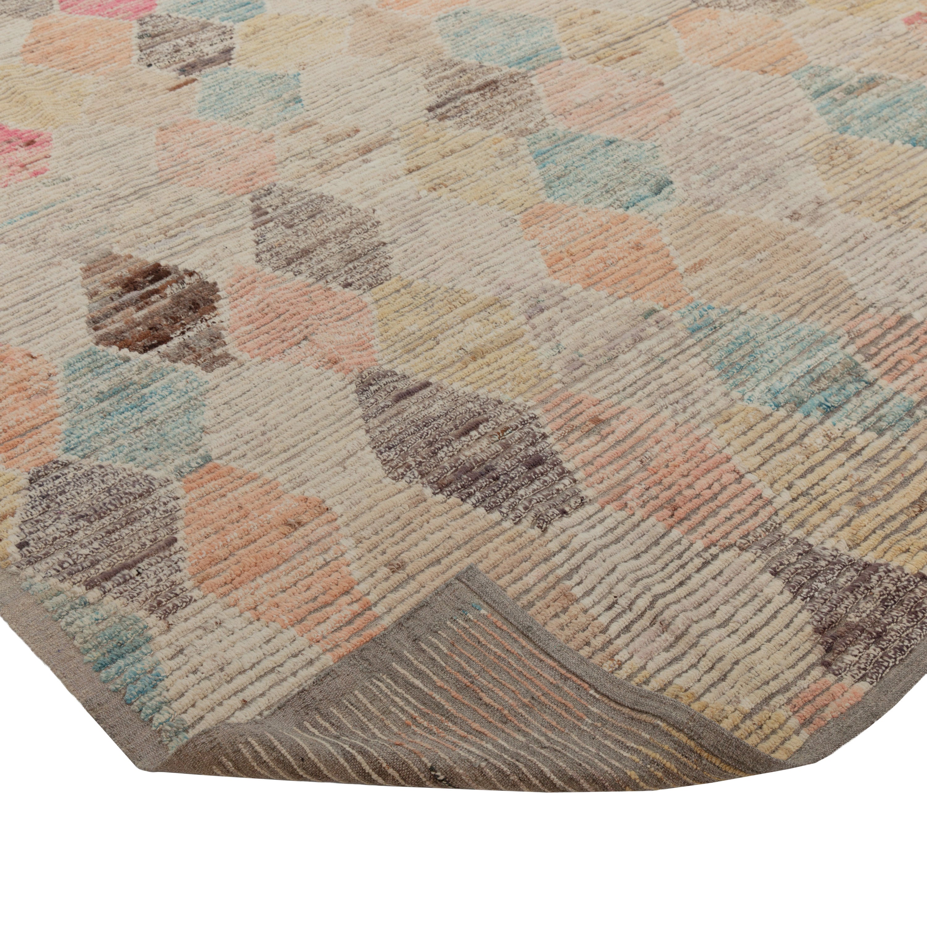 Mutlicolored Zameen Transitional Wool Rug- 9'8" x 12'7"