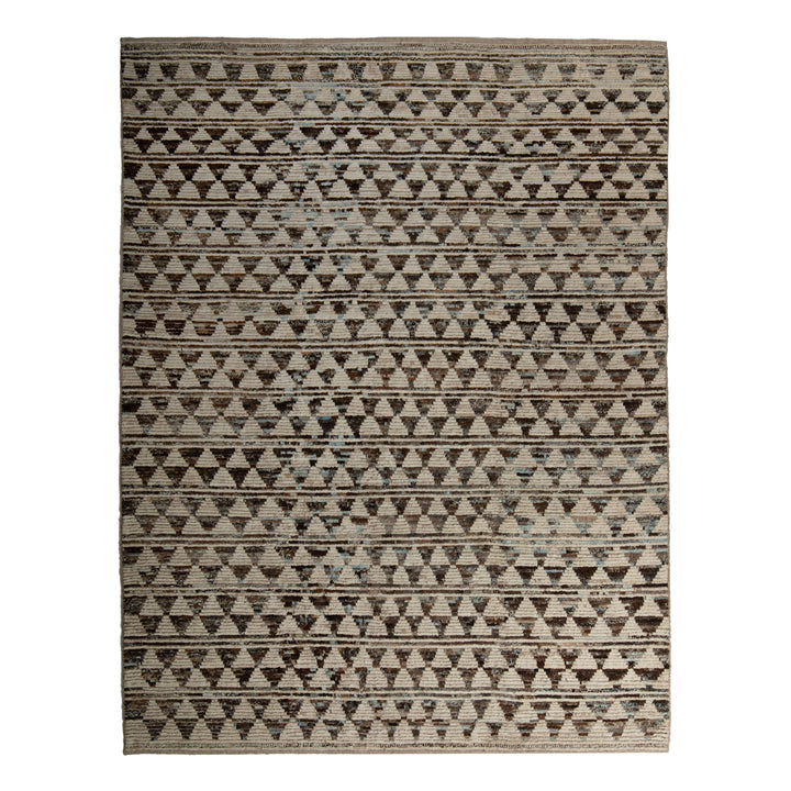 Zameen Patterned Modern Wool Rug - 9'3" x 11'8" Default Title