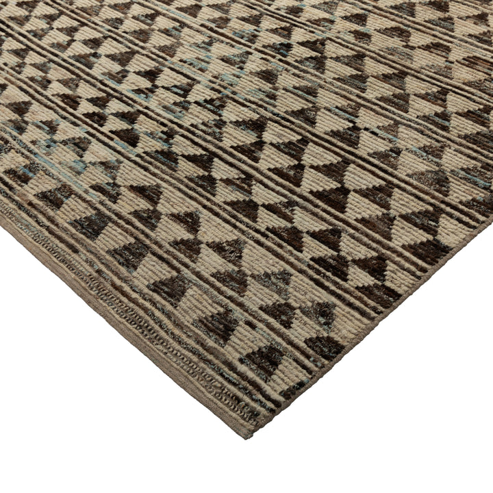 Zameen Patterned Modern Wool Rug - 9'3" x 11'8" Default Title