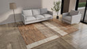 Brown Zameen Transitional Wool Rug - 8'6" x 10'