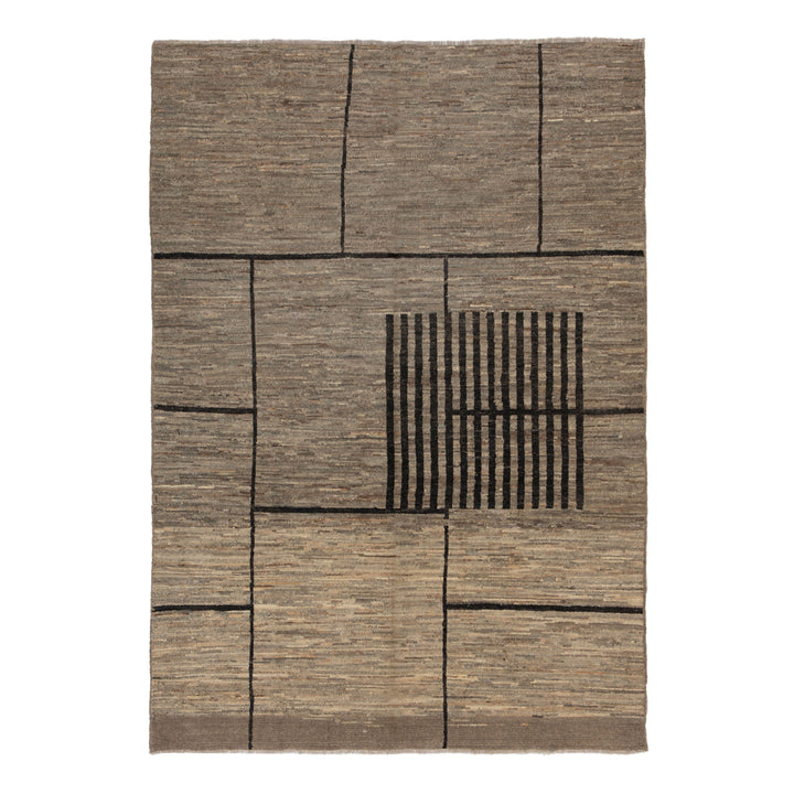 Zameen Patterned Modern Wool Rug - 6'2" x 8'11" Default Title