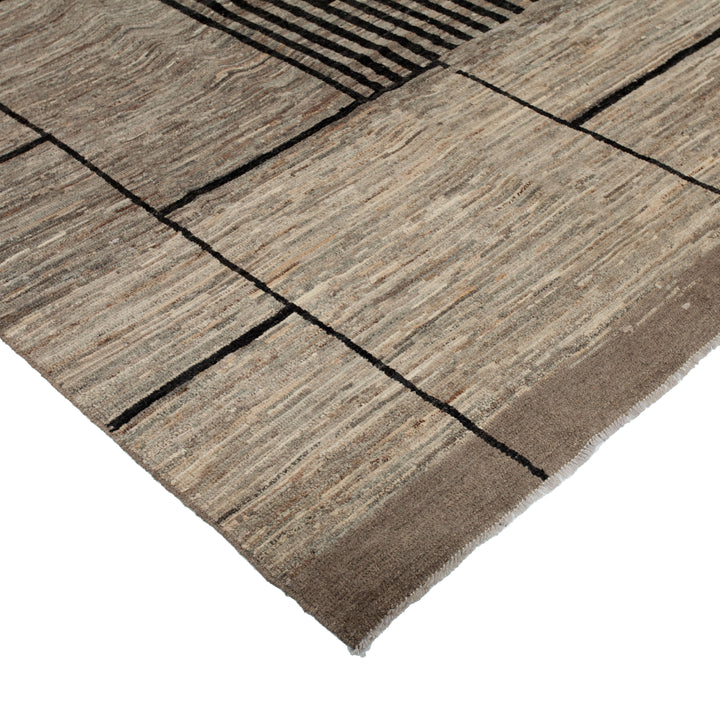 Zameen Patterned Modern Wool Rug - 6'2" x 8'11" Default Title