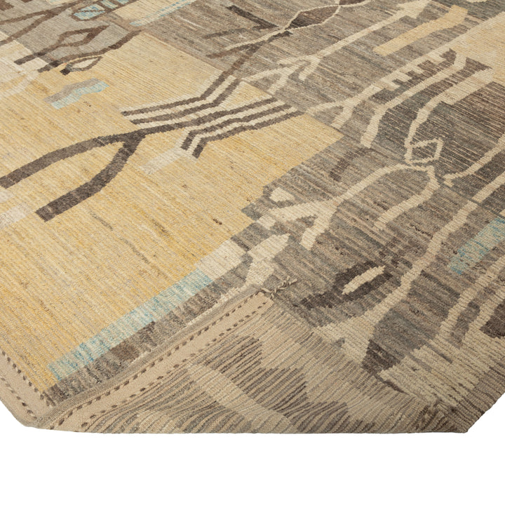 Zameen Patterned Modern Wool Rug - 8'4" x 10'2" Default Title