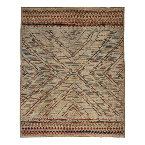 Zameen Patterned Modern Wool Rug - 12'6" x 15'1" Default Title
